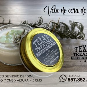 8-VELA DE CERA DE SOJA FRASCO DE VIDRIO 100ML